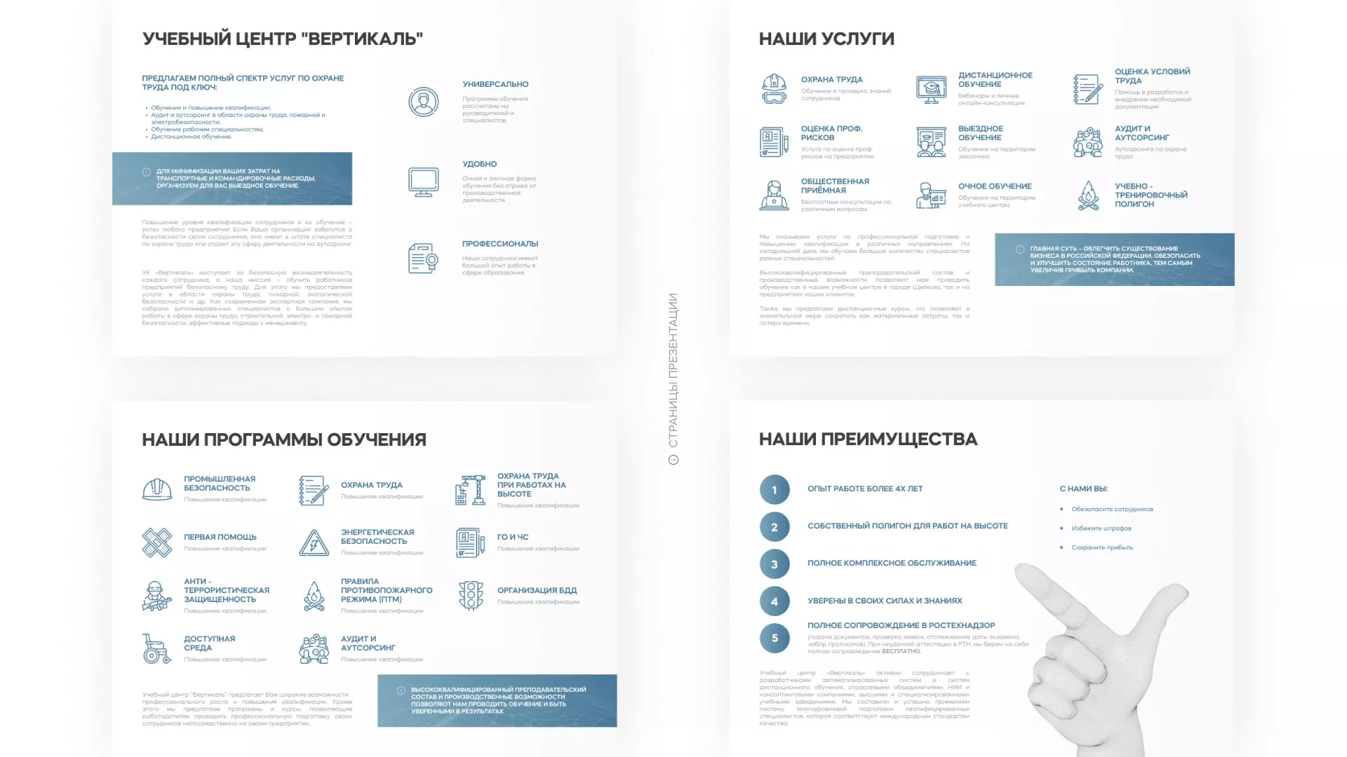 Разработка презентации для учебного центра «Вертикаль» в Урене