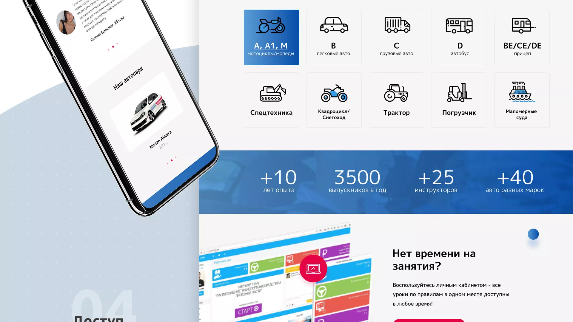 Разработка сайта автошколы «Орлан» в Урене