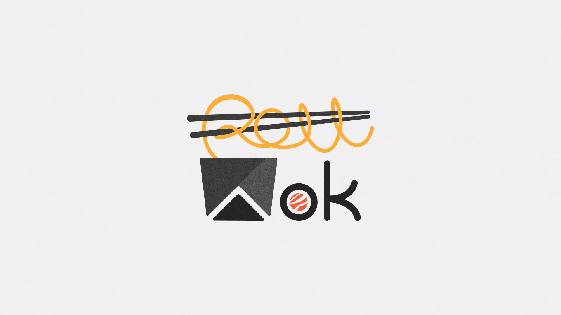 Разработка логотипа суши-бара «Roll Wok Club» в Урене